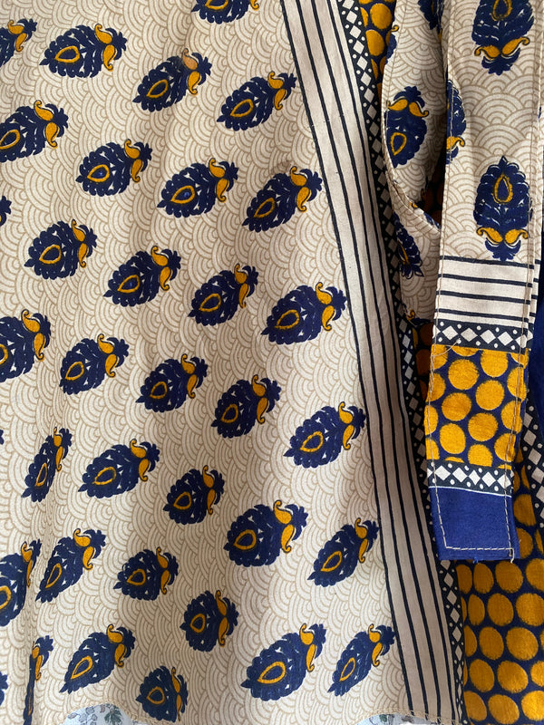 Festival Stall LTD Boho festival Clothing Wrap skirt Sari Silk Festival short Recycled vintage Boho Hippy summer UK 8 - 18