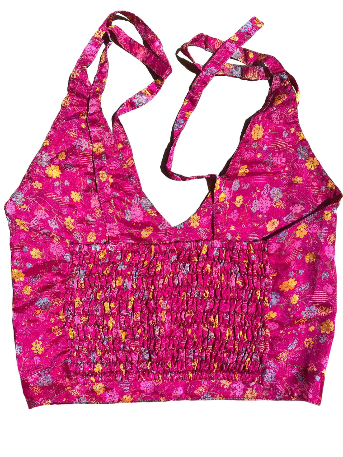 Pretty Purple Crop Top sexy Boho Hippy Festival summer sun vest UK 8 10 12