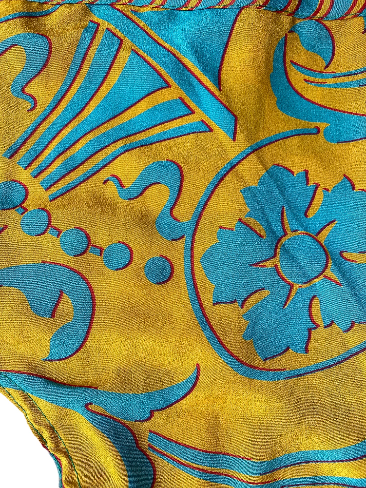 Pretty YELLOW & BLUE Crop Top sexy Boho Hippy Festival summer sun vest A B cup UK 8 10 12