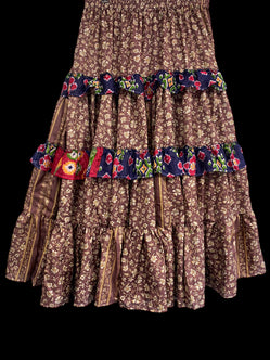 Isobel 25 yard circle SKIRT, Boho Gypsy Hippy Steampunk Festival party, Flamenco Belly Dance ATS Tribal fusion