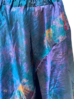 Festival summer Dress Sexy Boho Pixie SILK hanky hem Purple Pink gypsy sun 8-16