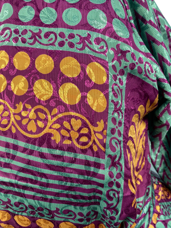 Festival Stall LTD Boho festival Clothing Long Wrap Dress pretty summer Boho hippy Festival maxi Sari - Silk UK 8 10 12 14