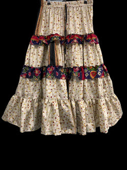 Posie 25 yard circle SKIRT, Boho Gypsy Hippy Steampunk Festival party, Flamenco Belly Dance ATS Tribal fusion