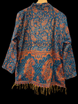 JACKET coat cardigan Boho Hippy Festival winter warm tassel ONE SIZE 8-16 gift