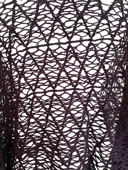 Dark Purple Crotchet Shawl pashmia wrap scarf, Boho hippy goth style, Super soft, warm winter gift idea, mums gift