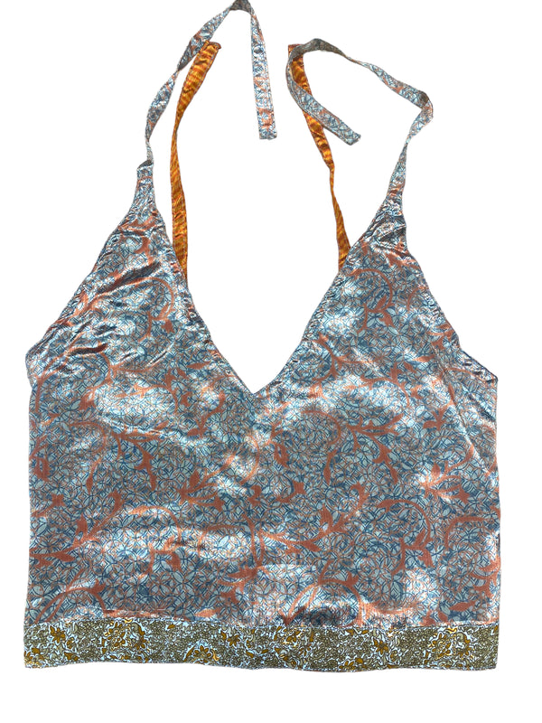 Festival Stall LTD Boho festival Clothing ORANGE Crop Top sexy Boho Hippy Festival pretty summer sun vest A B cup UK 8 10 12