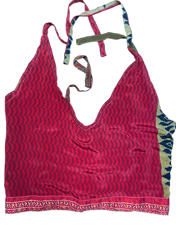 Festival Stall LTD Boho festival Clothing RED Crop Top sexy Boho Hippy Festival pretty summer sun vest A B cup UK 8 10 12