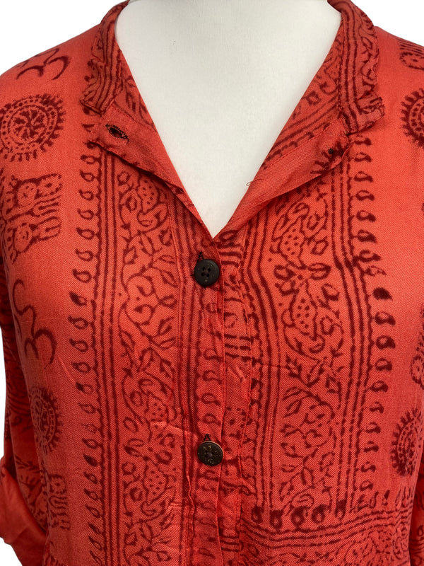 Festival Stall LTD Boho festival Clothing RED Maxi Dress Boho hippy festival Style print yoga long summer UK 8 10 12 14 16