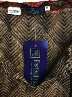 Festival Stall LTD Boho festival Clothing Boho hippie brown winter warm tassel long sleeve blouse top tunic 8 10 12 14 new