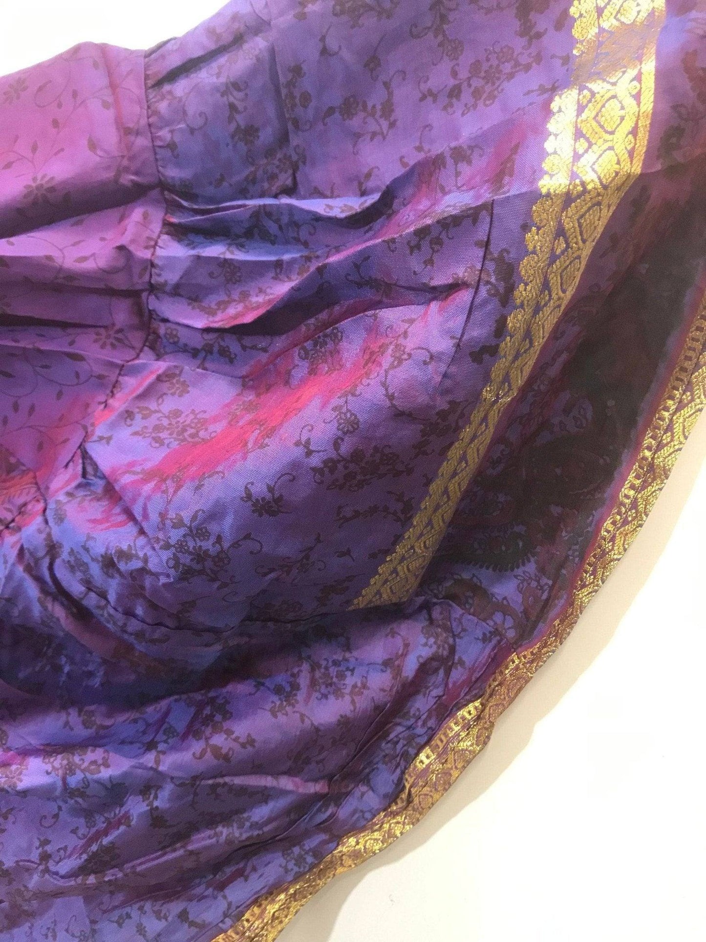 Festival Stall LTD Boho festival Clothing Boho hippy festival gypsy maxi long skirt purple silk uk 8 10 12 14 16 18 20 22