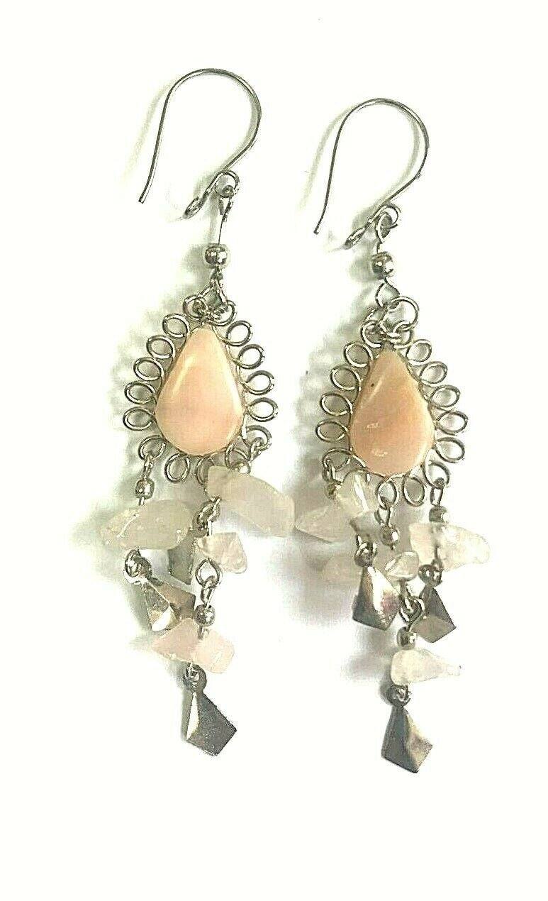 Silver hippy earrings sales