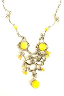 Festival Stall LTD Boho festival Clothing Boho hippy festival peruvian alpaca silver yellow glass statement necklace 8