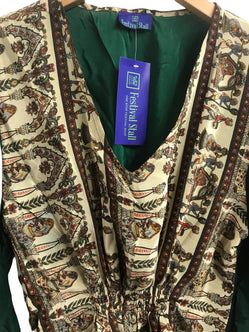 Festival Stall LTD Boho festival Clothing Boho hippy festival sari silk KAFTAN tunic top blouse dress cover up ONE SIZE