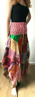 Festival Stall LTD Boho festival Clothing Festival Boho Hippie pixie gypsy Patchwork long Skirt summer sun dress ONE SIZE