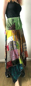 Festival Stall LTD Boho festival Clothing Festival Boho Hippie pixie gypsy Patchwork long Skirt summer sun dress ONE SIZE