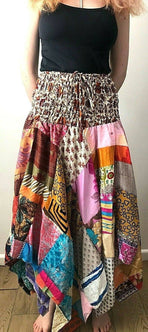 Festival Stall LTD Boho festival Clothing Festival boho hippie pixie gypsy patchwork long skirt summer sun dress one size