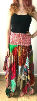 Festival Stall LTD Boho festival Clothing Festival Boho Hippie pixie gypsy Patchwork long Skirt summer sun dress ONE SIZE