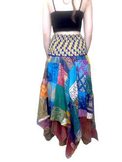 Festival Stall LTD Boho festival Clothing Festival boho hippie pixie gypsy patchwork long skirt summer sun dress one size