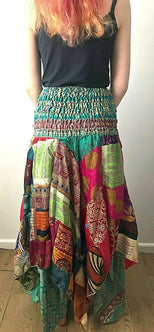 Festival Stall LTD Boho festival Clothing Festival Boho Hippie pixie gypsy Patchwork long Skirt summer sun dress ONE SIZE