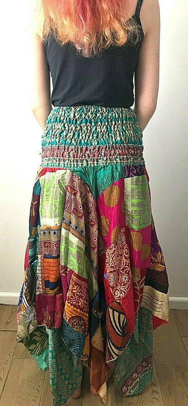 Festival Stall LTD Boho festival Clothing Festival Boho Hippie pixie gypsy Patchwork long Skirt summer sun dress ONE SIZE