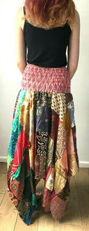 Festival Stall LTD Boho festival Clothing Festival Boho Hippie pixie gypsy Patchwork long Skirt summer sun dress ONE SIZE