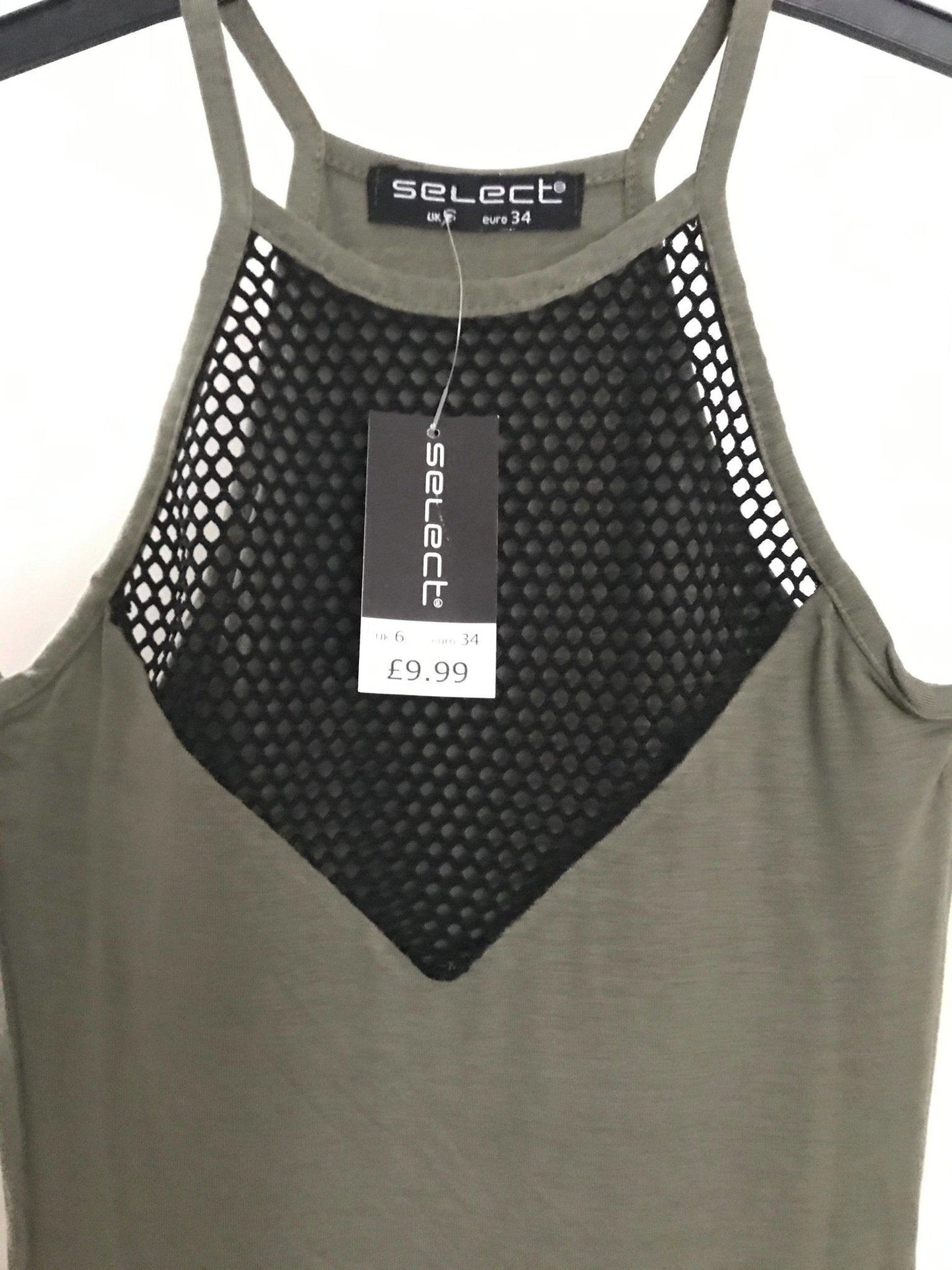 Festival Stall LTD Boho festival Clothing Khaki dark Green sexy Bodysuit body top mesh insert UK 6, 8, 10, 12, 14