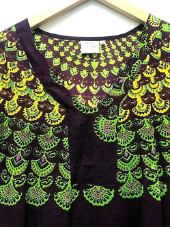 Festival Stall LTD Boho festival Clothing Purple elephant print hippy boho ethnic summer retro tunic top blouse m l xl