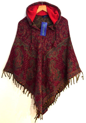 Festival Stall LTD Boho festival Clothing UNIQUE Handmade Poncho Warm Winter Wrap Cape Shawl Hoodie coat Jacket gift 8-20