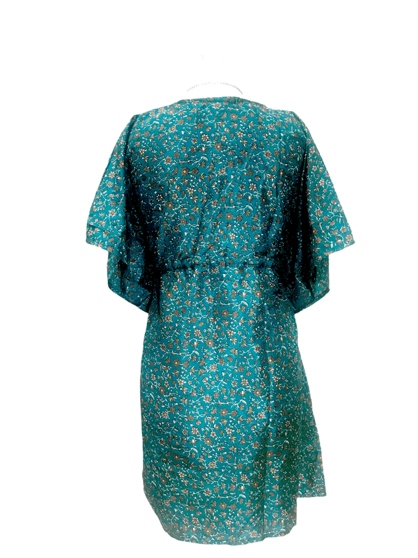 Festival Stall LTD Boho festival Clothing Kaftan FESTIVAL Tunic Dress Top blouse Boho hippy Sari Silk Cover up UK 8 - 18