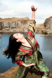 Festival Stall LTD Boho festival Clothing Wrap Dress Boho hippy Festival Long maxi Sari - Silk pretty summer UK 8 10 12 14