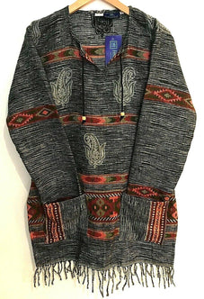 Festival Stall LTD Boho festival Clothing Boho hippie TUNIC grey winter warm tassel long sleeve blouse top 8 10 12 14