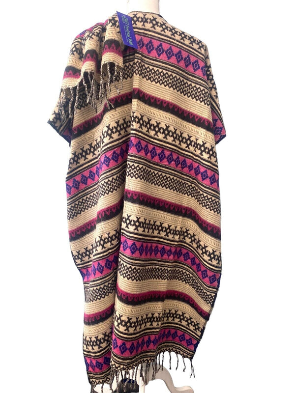 Festival Stall LTD Boho festival Clothing Wool blanket shawl throw cape wrap poncho nepalese yoga festival hippie boho