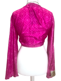 Festival Stall LTD Boho festival Clothing Blouse Top Kaftan Kimono Wrap Boho hippy festival retro SILK vintage 8 10 12 14