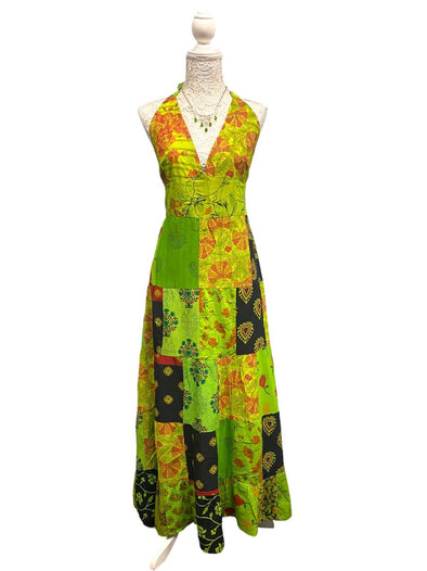 LONG DRESS maxi Boho Pixie fairy Festival Hippy hippie party patchwork ONE SIZE