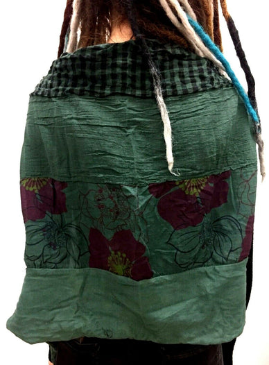 SCARF Boho hippy emo goth festival DREADLOCK green wrap pashmina shawl gift