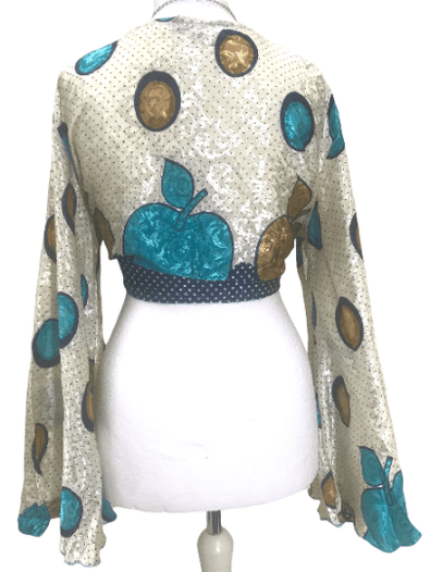 Festival Stall LTD Boho festival Clothing Blouse Top Kaftan Kimono Wrap Boho hippy festival retro SILK vintage 8 10 12 14