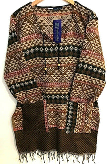 Festival Stall LTD Boho festival Clothing TUNIC JUMPER PULLOVER SWEATER Boho hippie BROWN winter warm tassel top 8 - 14