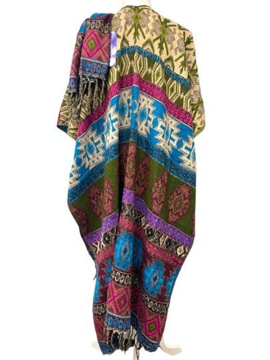 Festival Stall LTD Boho festival Clothing Wool Blanket Shawl Throw Cape Wrap Poncho Nepalese Yoga Festival Hippie Boho