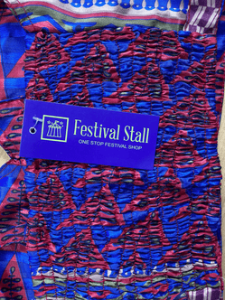 Festival Stall LTD Boho festival Clothing Pretty BLUE SILK Crop Top sexy Boho Hippy Festival summer sun vest UK 8 10 12