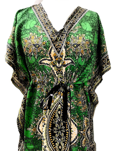 Boho hippy summer kaftan cover up beach robe maxi dress jade uk 8 10 12 14 16 18
