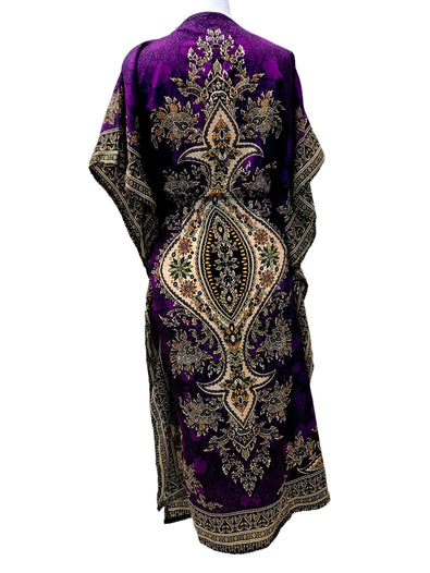 Boho hippy summer kaftan cover up beach robe maxi dress purple amethyst uk 8 10 12 14 16 18 us 4 6 8 10 12 14
