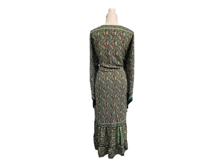 Festival Stall LTD Boho festival Clothing Boho hippie, festival, 100% silk, beach, kimono, cover up, belt wrap, long, red