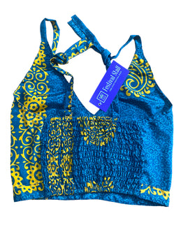 Festival Stall LTD Boho festival Clothing Pretty JADE SILK Crop Top sexy Boho Hippy Festival summer sun vest UK 8 10 12