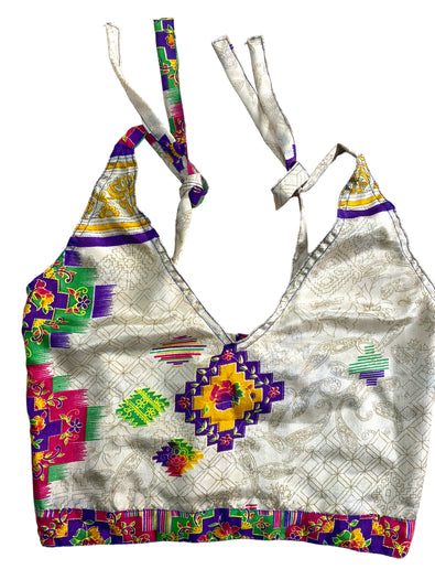 Festival Stall LTD Boho festival Clothing Pretty Red SILK Crop Top sexy Boho Hippy Festival summer sun vest UK 8 10 12
