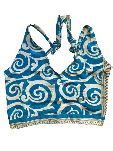 Festival Stall LTD Boho festival Clothing Pretty JADE SILK Crop Top sexy Boho Hippy Festival summer sun vest UK 8 10 12