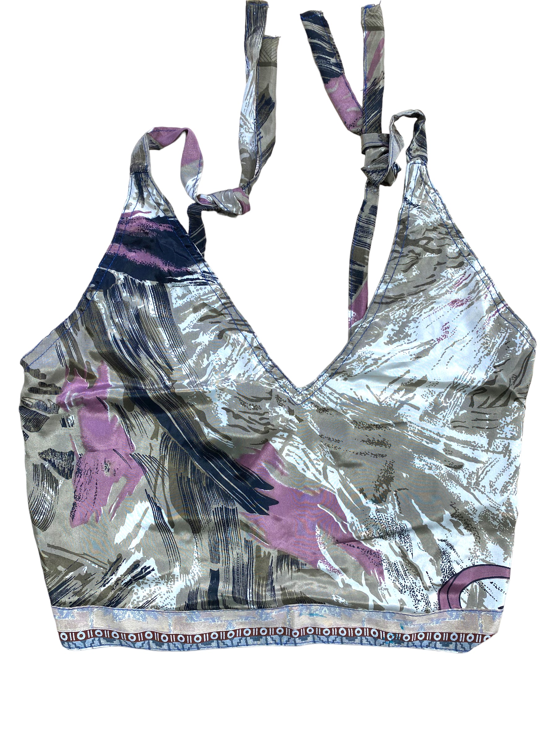 Festival Stall LTD Boho festival Clothing Pretty PINK SILK Crop Top sexy Boho Hippy Festival summer sun vest UK 8 10 12