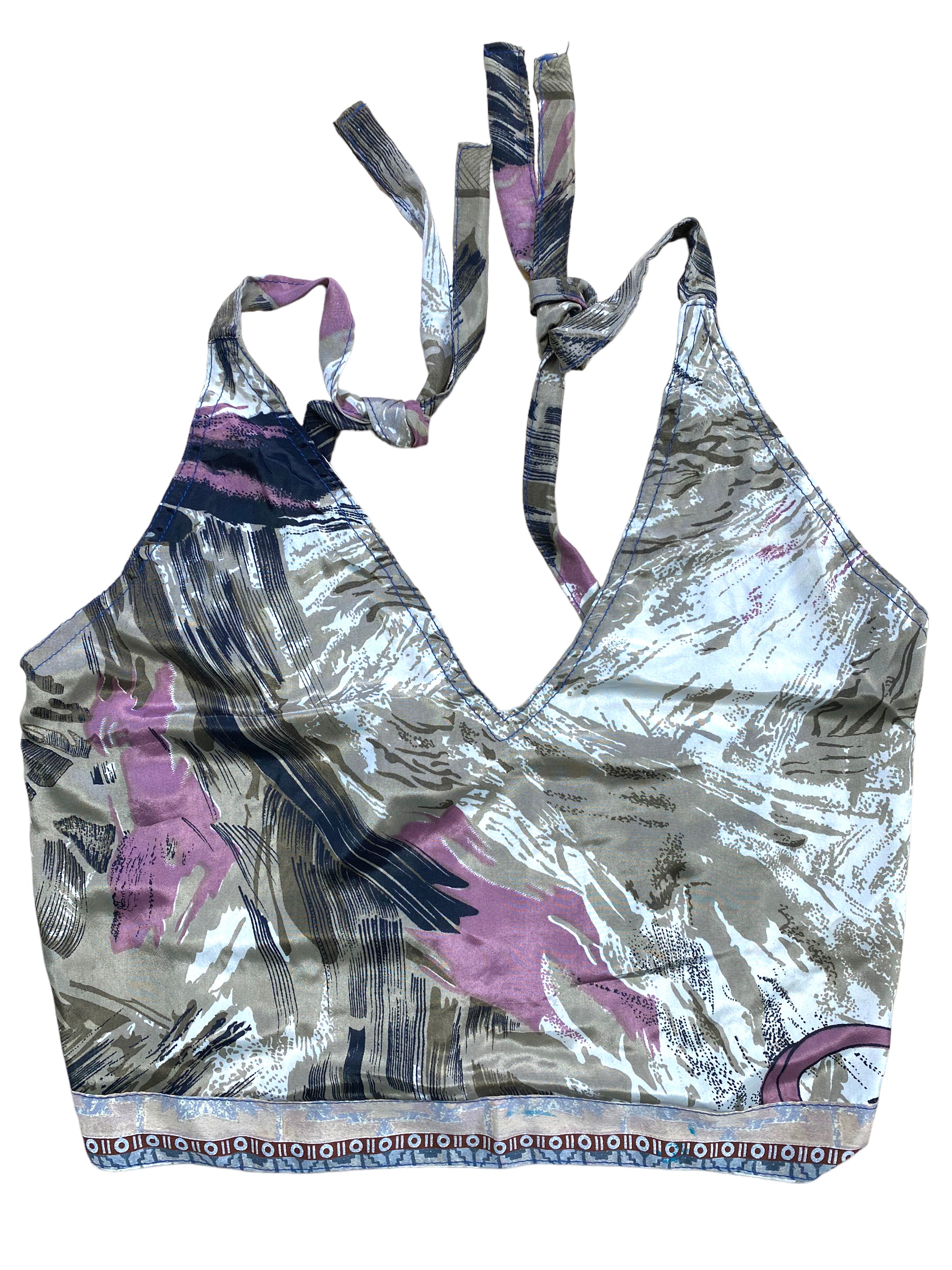 Festival Stall LTD Boho festival Clothing Pretty PINK SILK Crop Top sexy Boho Hippy Festival summer sun vest UK 8 10 12