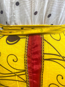 Festival Stall LTD Boho festival Clothing Long Wrap Dress pretty summer Boho hippy Festival maxi Sari - Silk UK 8 10 12 14