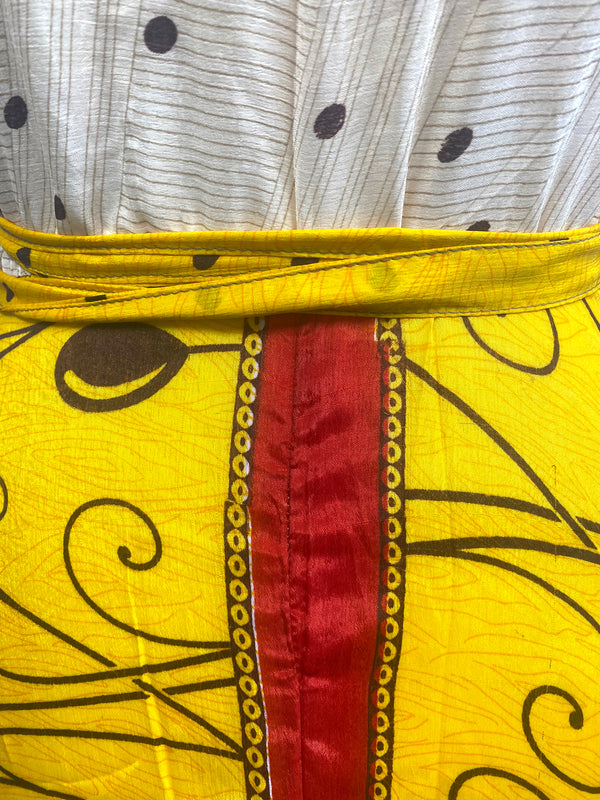 Festival Stall LTD Boho festival Clothing Long Wrap Dress pretty summer Boho hippy Festival maxi Sari - Silk UK 8 10 12 14