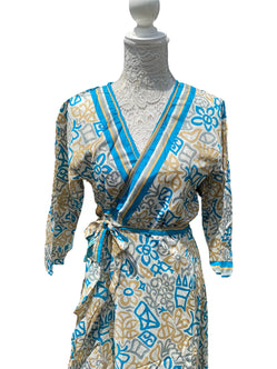 Festival Stall LTD Boho festival Clothing Long Wrap Dress pretty summer Boho hippy Festival maxi Sari - Silk UK 8 10 12 14